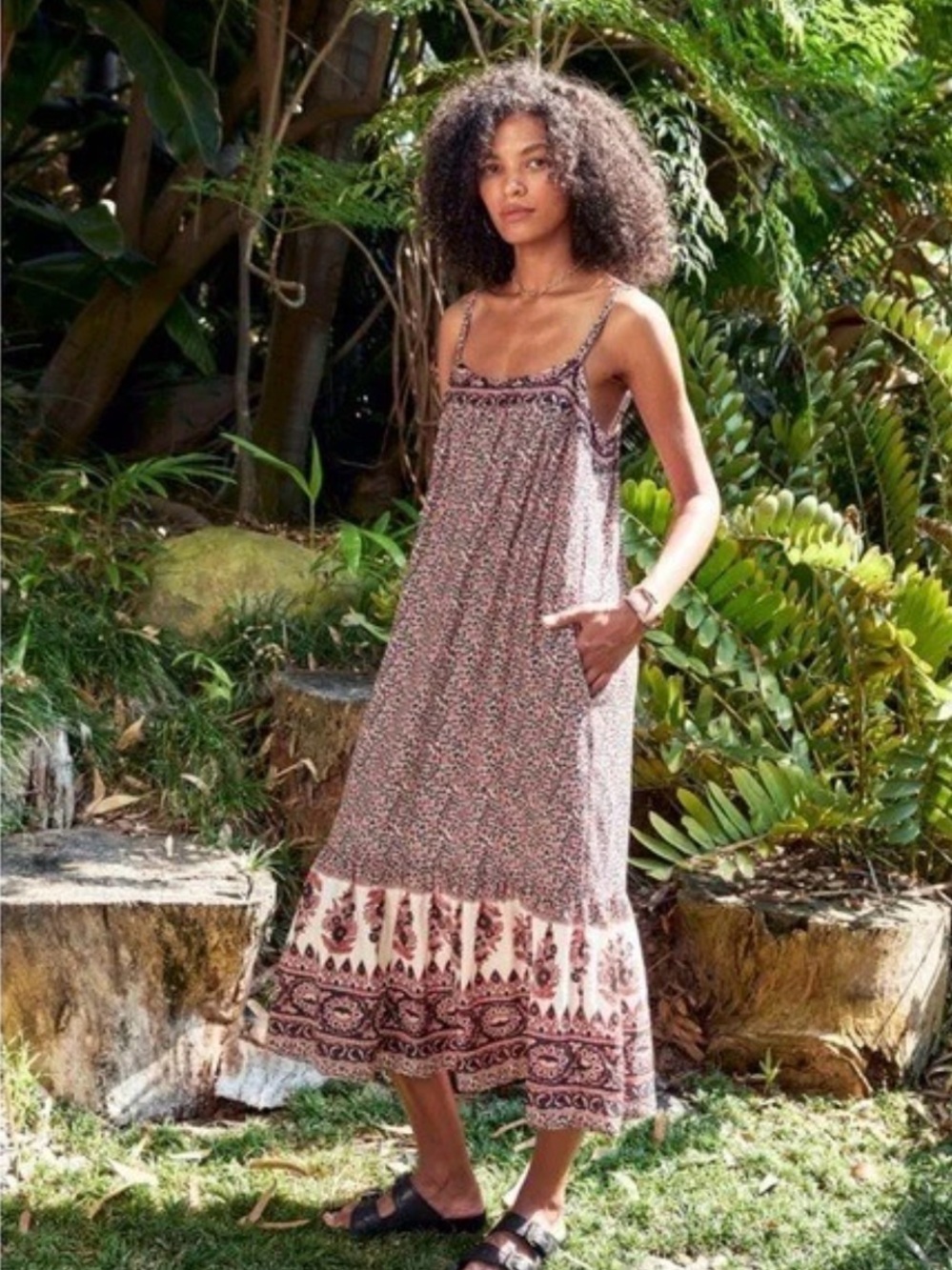 Xirena Dakota Midi Dress Size S Silk Cotton Blend Floral PLEASE READ